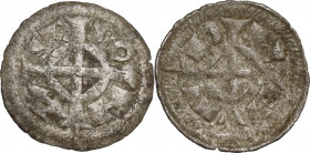 Italy, Mantova. Comune, 1256-1328. Mezzo Denaro Scodellato (13mm, 0.20g). Good Fine