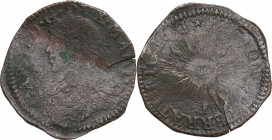 Italy, Mantova. Carlo II Gonzaga (1647-1665). Æ Soldo 1661 (20mm, 1.70g). Fine