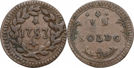 Italy, Modena. Ercole III d'Este (1780-1796). Soldo 1783 (19mm, 1.90g). VF
