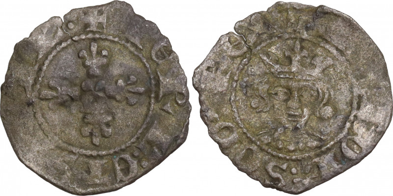 Italy, Napoli. Carlo II d’Angiò (1285-1309). BI Denaro Regale (18mm, 0.60g). Goo...