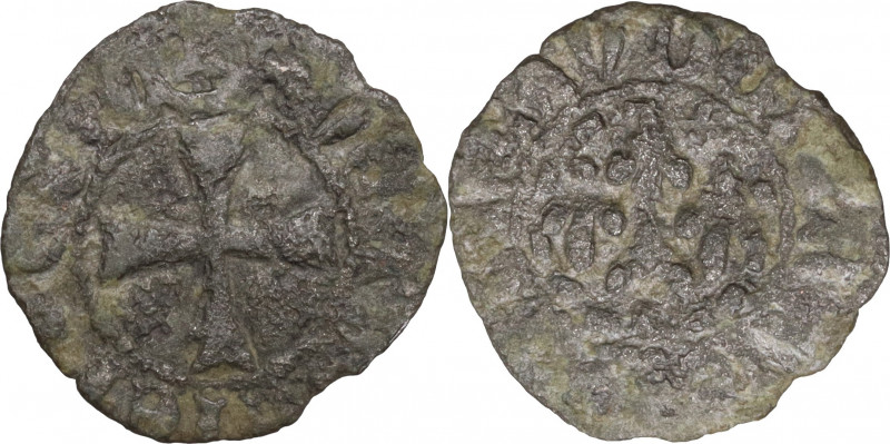 Italy, Napoli. Giovanna I d'Angiò (1343-1382). BI Denaro (15mm, 0.50g). Good Fin...