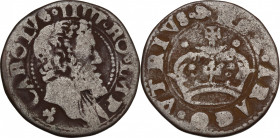 Italy, Napoli. Carlo V (1516-1556). 2 Cavalli (21mm, 3.60g). Good Fine