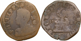 Italy, Napoli. Filippo IV (1621-1665). Æ 9 Cavalli (29mm, 7.90g). Fine