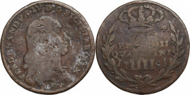 Italy, Orbetello. Ferdinando IV di Borbone (1759-1799). Æ 4 Quattrini 1791 (26mm, 6.40g)