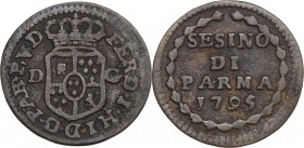 Italy, Parma. Ferdinando di Borbone (1765-1802). Sesino 1795 (16mm, 1.20g). About VF