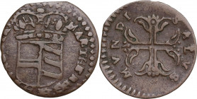 Italy, Piacenza, Maria Theresia (1740-1744). Æ Sesino (17mm, 1.30g). VF