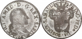 Italy, Savoia. Vittorio Amedeo III (1773-1796). 10 Soldi 1794 (21mm, 2.80g). Good Fine