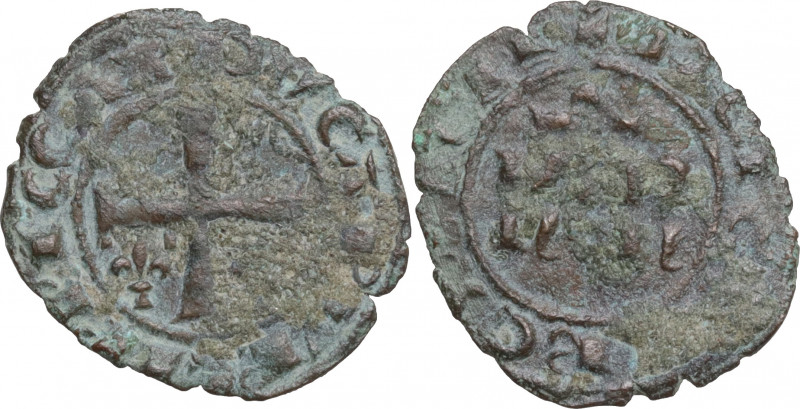 Italy, Sicily, Messina. Carlo I d’Angiò (1266-1285). BI Denaro (15.5mm, 0.60g). ...