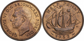 Great Britain. George VI (1936-1952). Half Penny 1952 (25mm, 5.50g). VF