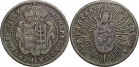 Hungary, Maria Theresia (1740-1780). 3 Kreuzer 1767 (21mm, 2.90g). Near VF