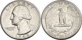 USA. Quarter Dollar 1942, Liberty (24mm, 6.30g). VF