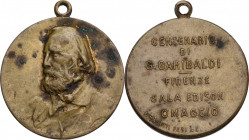 Italy, Firenze. Medal (23mm, 5.10g). Centenario di G. Garibaldi. VF