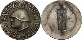 Italy, Roma. Ventennio Fascista, 1923-1943. Distintivo Opera Balilla (38mm, 14.90g). VF