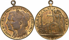 Netherlands, Huwelijk van Wilhelmina en Hendrik. Medal 1909 (29mm, 8.40g). VF