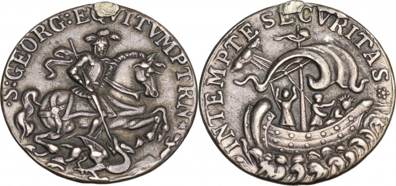 Devotional Medal with St. George (16.5mm, 1.60g). Good VF