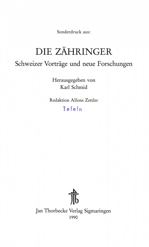 Klein U., Die Munzpragung der Zahringer gegen Ende des 12. Jahrhunderts im Licht...