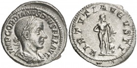 (241 d.C.). Gordiano III. Denario. (Spink 8684) (S. 403) (RIC. 116). 2,85 g. EBC-.
