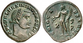 (308-310 d.C.). Maximino II, Daza. Alejandría. Follis. (Spink 14730) (Co. 40) (RIC. 100a). 7,42 g. EBC-.