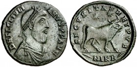 (362-363 d.C.). Juliano II. Doble maiorina. (Spink 19159) (Co. 38) (RIC. 120-122). 8,26 g. MBC+.