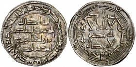 AH 186. Emirato independiente. Al Hakem I. Al Andalus. Dirhem. (V. 84) (Fro. 1). 2,58 g. MBC+.