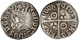 Ferran II (1479-1516). Barcelona. Croat. (Cru.V.S. 1139.1) (Cru.C.G. 3068). 2,91 g. Hojita. MBC-.