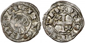 Alfonso I de Aragón (1109-1126). Toledo. Dinero. (AB. 23.2). 0,95 g. MBC/MBC+.