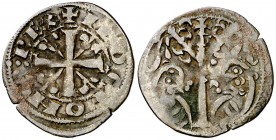 Alfonso IX (1188-1230). León. Dinero. (AB. 144 var). 0,65 g. Escasa. MBC-.