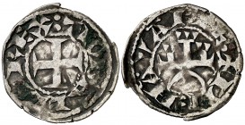 Teobaldo II (1253-1270). Navarra. Dinero. (Cru.V.S. 228). 0,92 g. Leves oxidaciones. Escasa. MBC-.