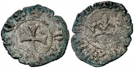 Juan y Blanca (1425-1441). Navarra. Cornado. (Cru.V.S. 257) (Cru.C.G. 2952). 0,79 g. MBC-.