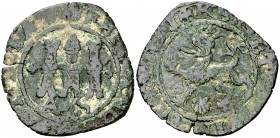 Reyes Católicos. Coruña. A y S. 2 maravedís. (Cal. 552 var). 2,55 g. Escasa. BC+.