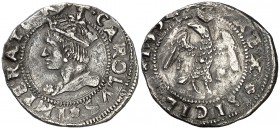 1534. Carlos I. Messina. IP. 1 tari. (Vti. 94) (MIR 277/4). 2,67 g. MBC.