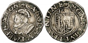 s/d. Carlos I. Besançon. 1 carlos. (Vti. falta) (P.A. 5391). 1,06 g. MBC.