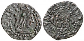 s/d. Felipe II. Girona. 1 diner. (Cru.C.G. 3737a) (Cal. 825). 0,75 g. MBC+.