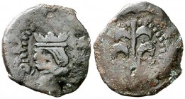 s/d. Felipe II. Valencia. 1 diner. (Cal. 892) (Cru.C.G. 4267). 0,93 g. BC+.