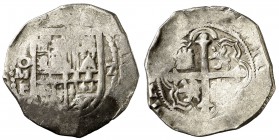 s/d. Felipe II. México. F. 2 reales. (Cal. falta). 6,96 g. Escasa. BC+.