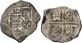 (1)590. Felipe II. Sevilla. (). 4 reales. (Cal. 397). 13,65 g. Escasa. BC+/MBC-.