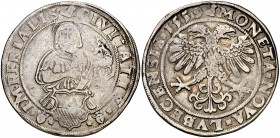 1559. Alemania. Lübeck. 1 taler. (Kr. 124). 27,91 g. AG. Escasa. MBC-.