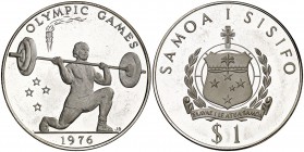 1976. Samoa. 1 tala. (Kr. 22a). 30,42 g. AG. Juegos Olímpicos - Montreal'76. Proof.