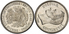1902. Venezuela. 2 bolívares. (Kr. 23). 10 g. AG. EBC/EBC+.