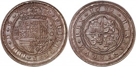1632. Felipe IV. Segovia. R. Cincuentín. 157,50 g. Reproducción en plata. EBC.