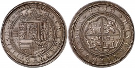 1650. Felipe IV. Segovia. . Cincuentín. 153,66 g. Reproducción en plata. EBC.