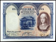 1927. 500 pesetas. (Ed. C3). 24 de julio, Isabel la Católica. EBC.