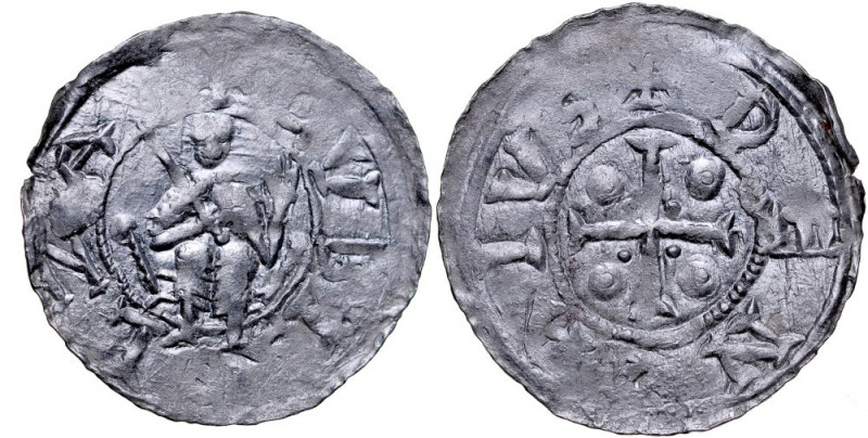 Bolesław III Krzywousty 1107-1138, Denar, Av.: Książę na tronie, napis: AVBISOLZ...
