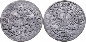 Zygmunt II August 1545-1572, Półgrosz 1554, Wilno, R.