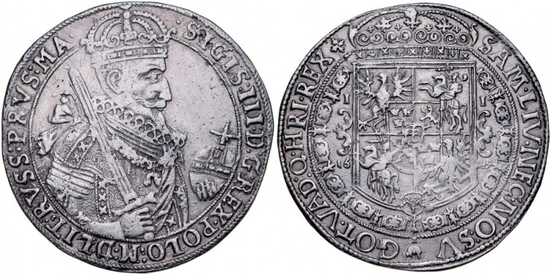 Zygmunt III 1587-1632, Talar 1629, Bydgoszcz. R. Kop. 1378, Gum. 1218, Dostych 2...