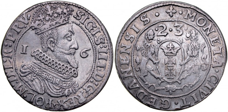 Zygmunt III 1587-1632, Ort 1623, Gdańsk. Kop. 7504, Gum. 1391, poprawna połyskow...