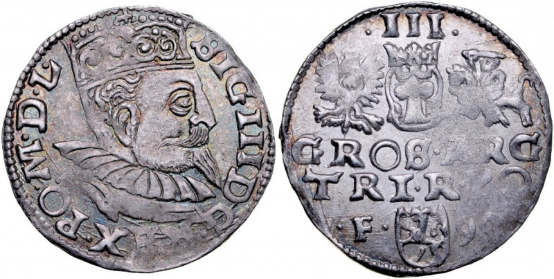 Zygmunt III 1587-1632, Trojak 1599, Wschowa. Kop. 1140, Iger W.99.2.var Gum. 109...