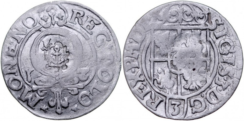 Zygmunt III 1587-1632, Półtorak 1621, Bydgoszcz. Kontramarka Kotwica. Kop. 858, ...