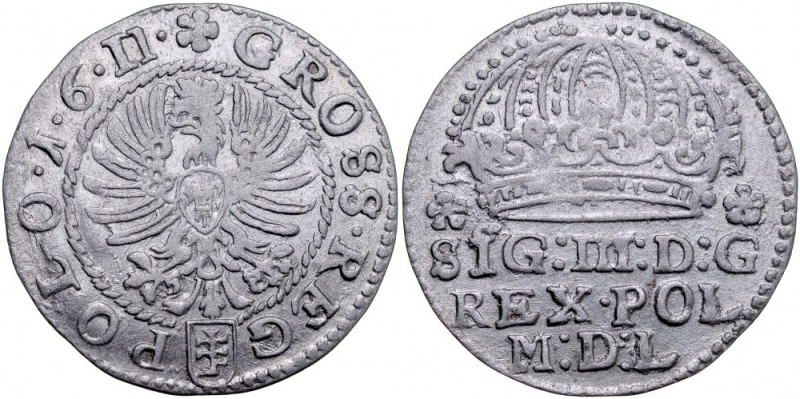 Zygmunt III 1587-1632, Grosz 1611, Kraków. Kop. 798, Gum. 949, ostra, połyskowa ...