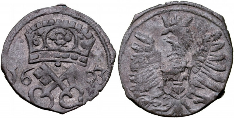 Zygmunt III 1587-1632, Denar 1603, Poznań. RRR. Kop. 7952 R8, Gum. 1466, ładnie ...